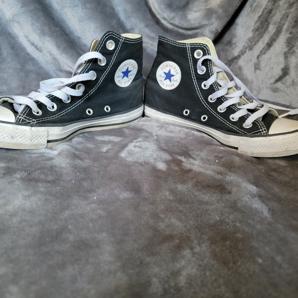 Converse Chuck Taylor All Star High Top Unisex 6 Women 4 Men Black Good Canvas - Picture 4 of 14